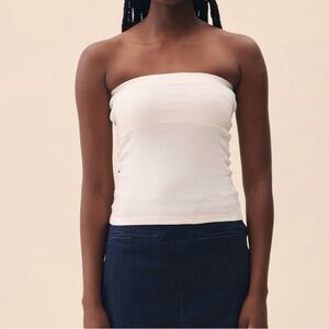 Djerf Avenue Cream Strapless Camisole